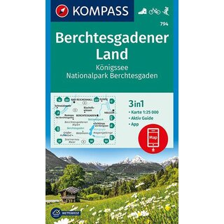 KOMPASS Wanderkarte Berchtesgadener Land - Knigssee - Nationalpark Berchtesgaden WK 794