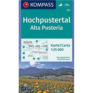 KOMPASS Wanderkarte Hochpustertal Alta Pusteria - WK 635