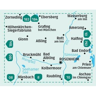 KOMPASS Wanderkarte Rosenheim WK 181